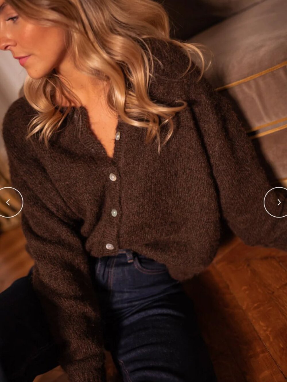 Easy Clothes Brown Harris Cardigan